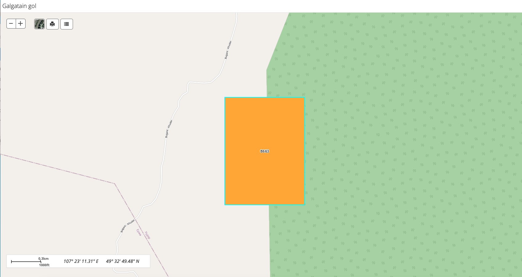 Contours of Galgatain Gol Mining Licence MV-008663