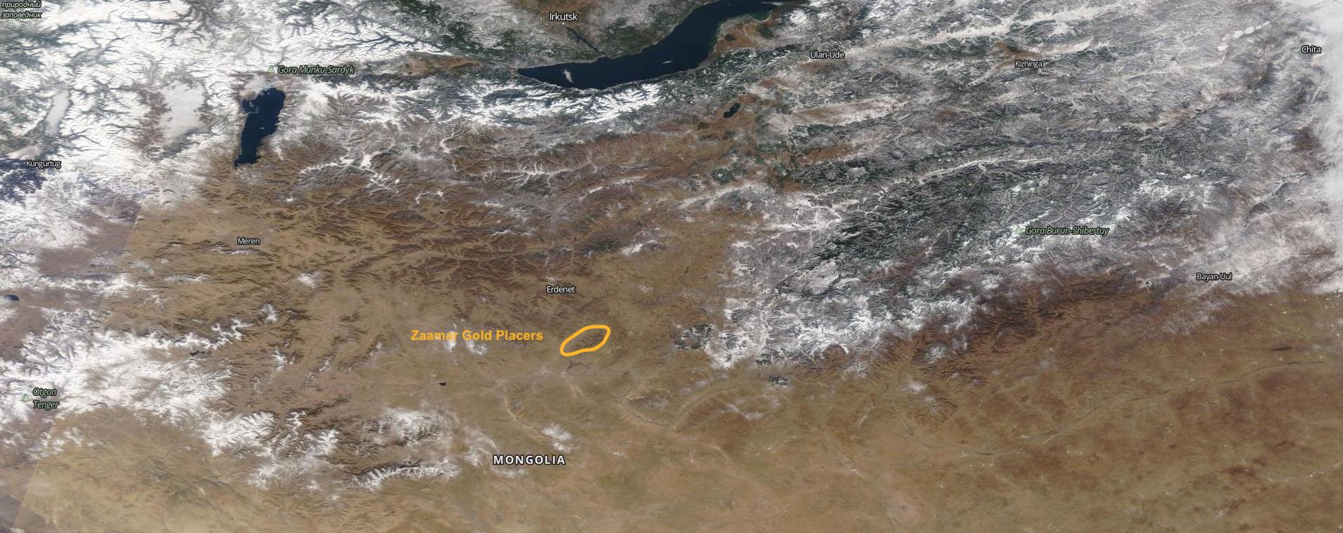 Mongolia from Landsat